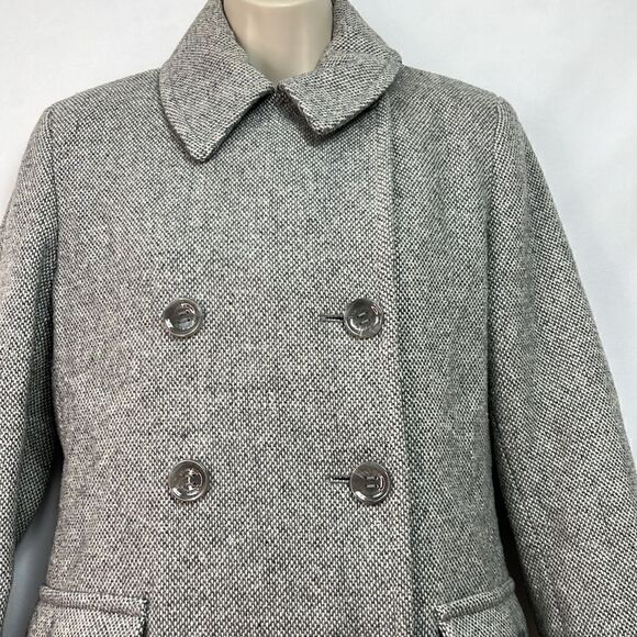 Calvin Klein Gray wool double breasted coat size 2 NWOT - Picture 2 of 13